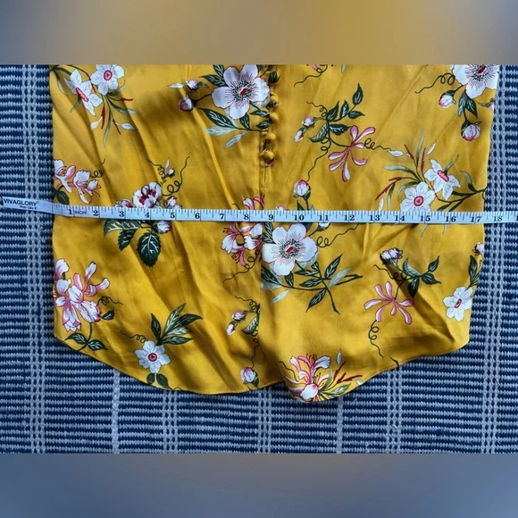 Rebecca Taylor Lita flair v neck silk tank sleeveless top in Marigold size M - Picture 8 of 8